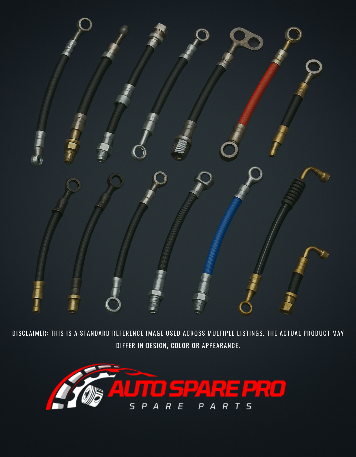 BRAKE & CLUTCH HOSES - NISSAN E20 81- F/BANJO 350mm