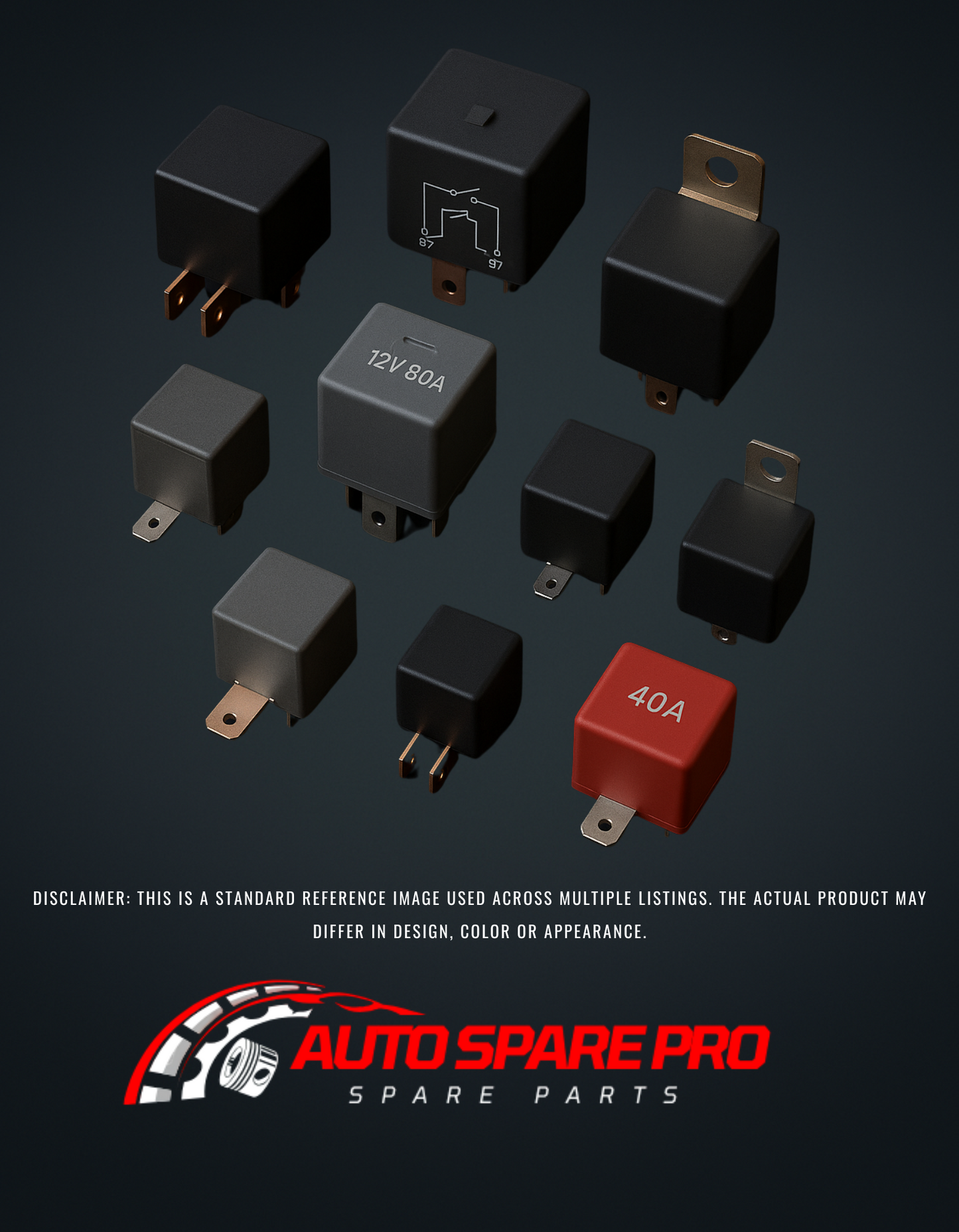 RELAYS - ISUZU/NISSAN STARTER 12V 5pin BLACK
