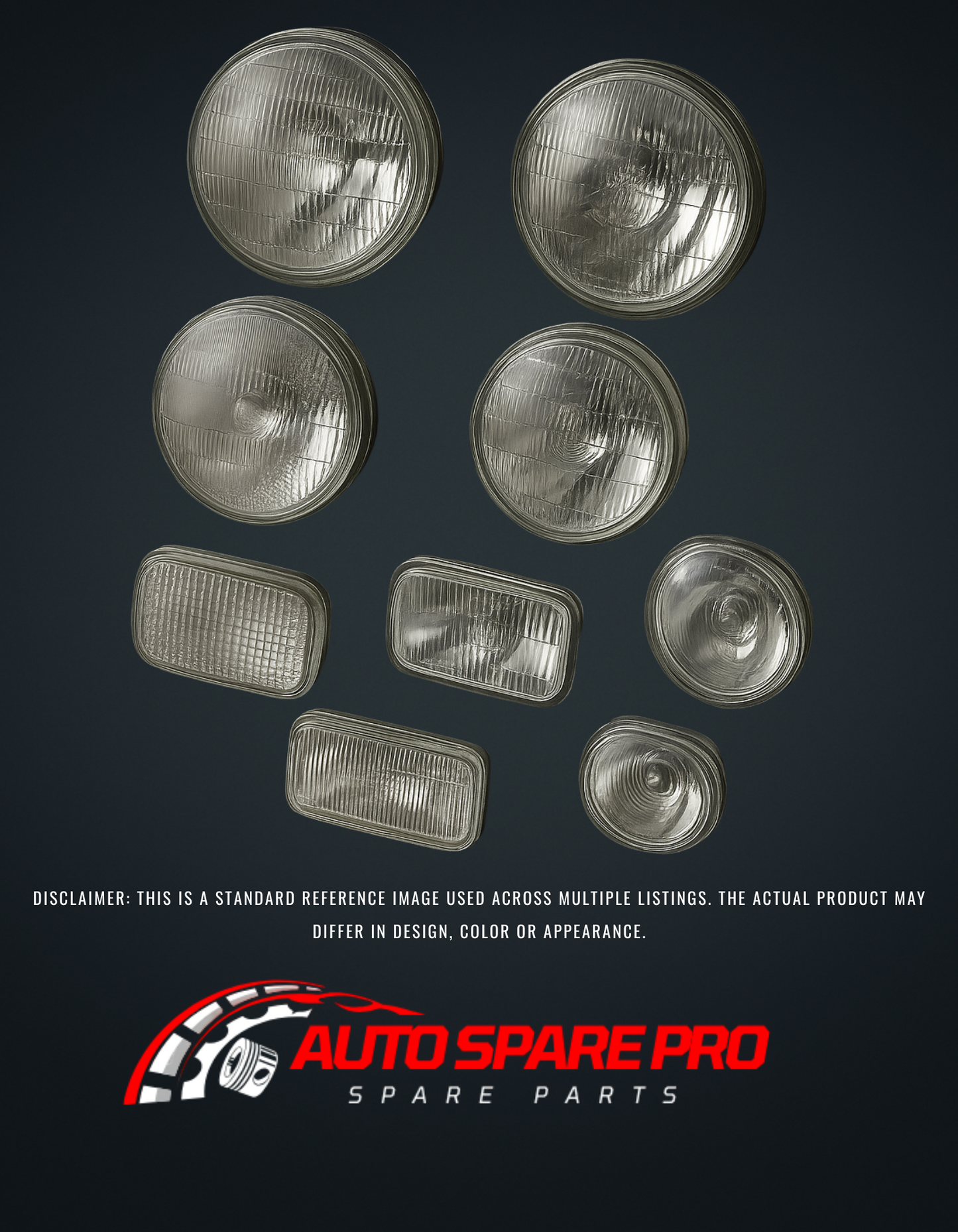 SEALED BEAMS - 5652 - SMALL RECTANGLE 165mm x 100mm 24V 3PIN 75/50W