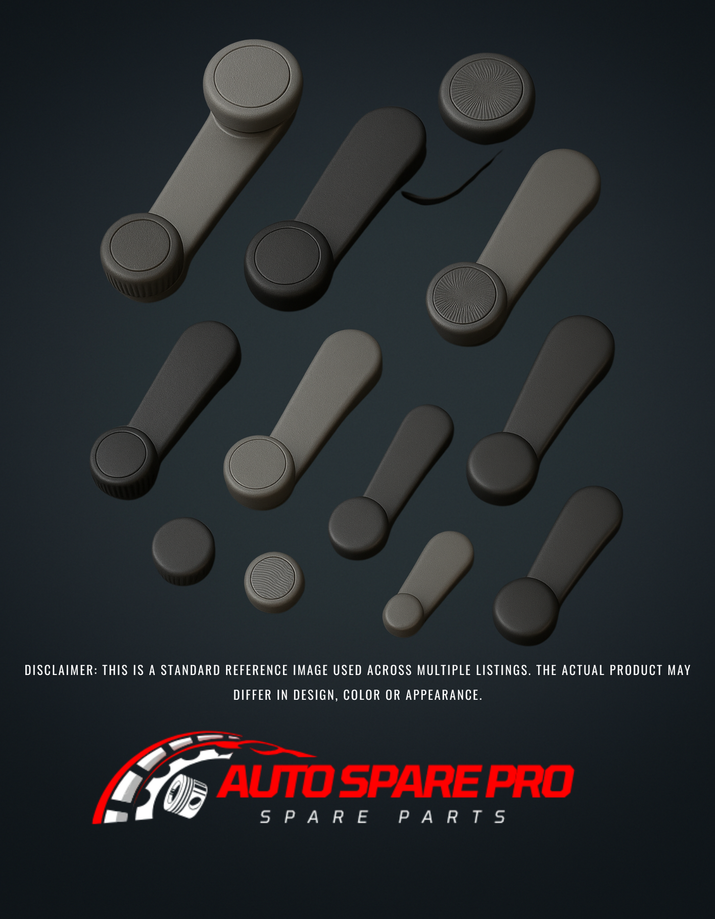 WINDOW WINDER HANDLES - 323 P3/BANTAM/LASER/METEOR/RUSTLER 91- GREY